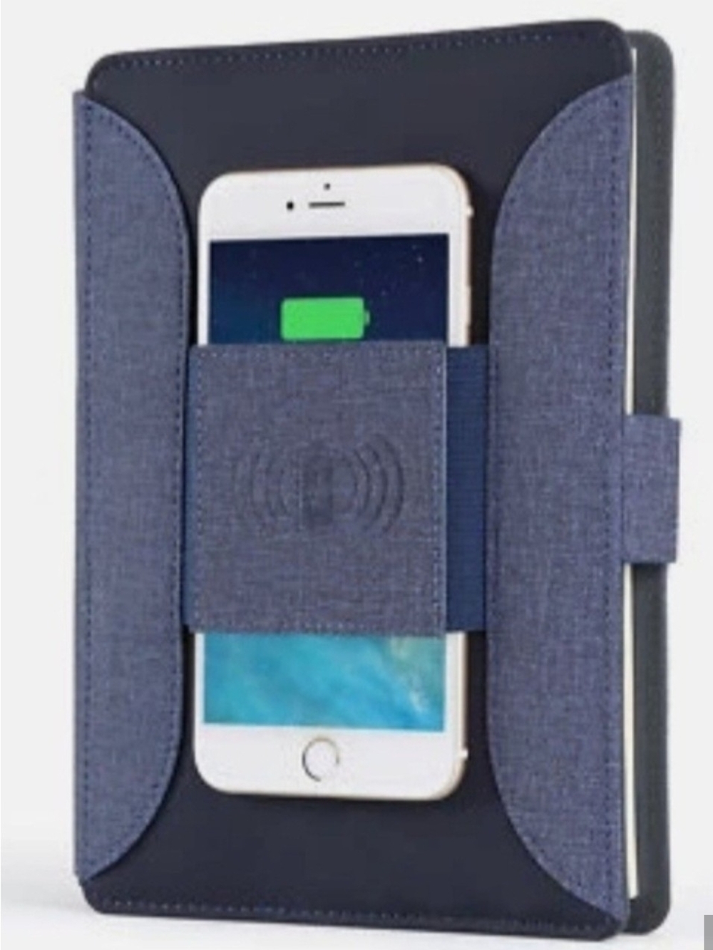 NIB imSTONE Denim Tech Charging Padfolio Binder + Gift Tin